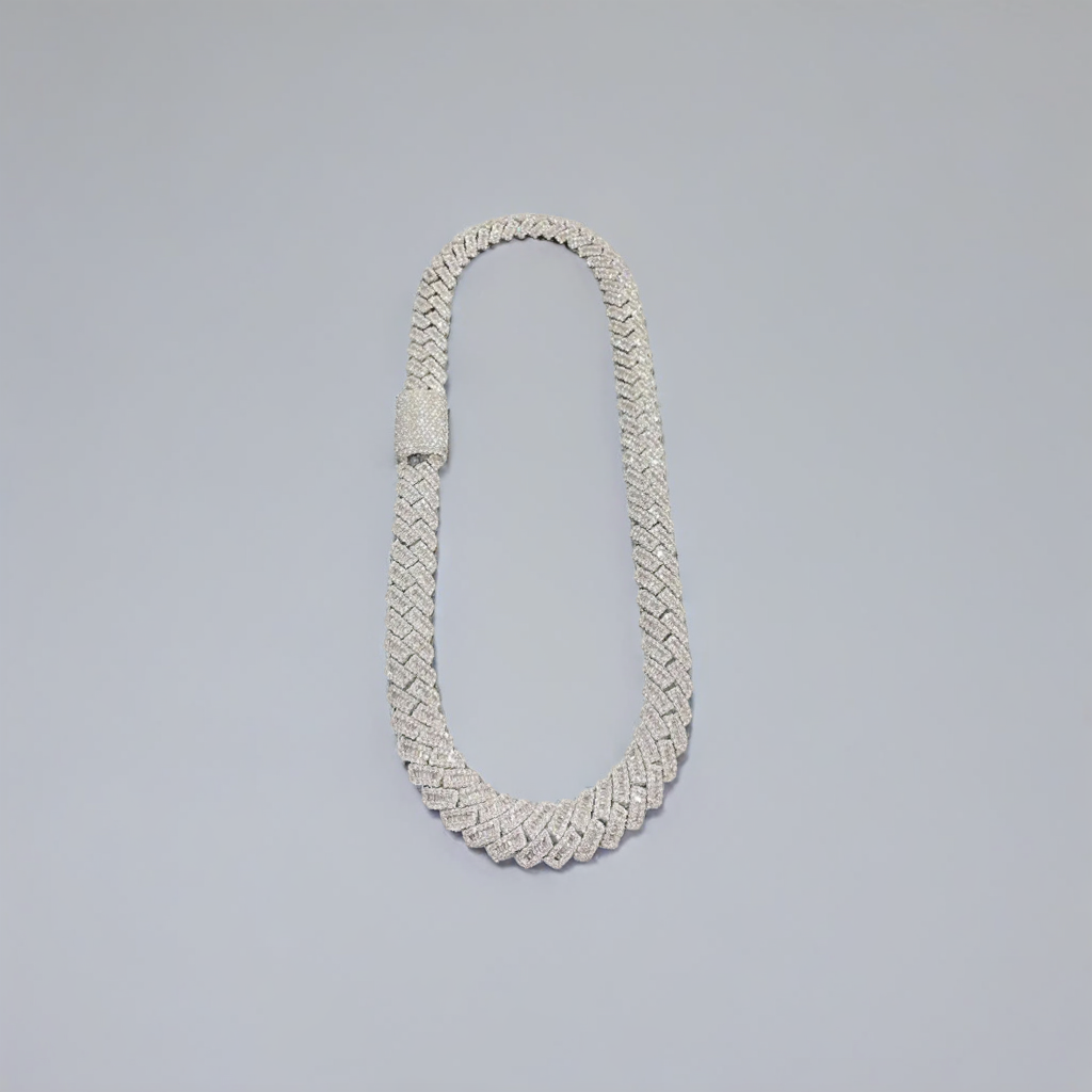 Chaine maillon cubain découpe baguette (Bijoux)